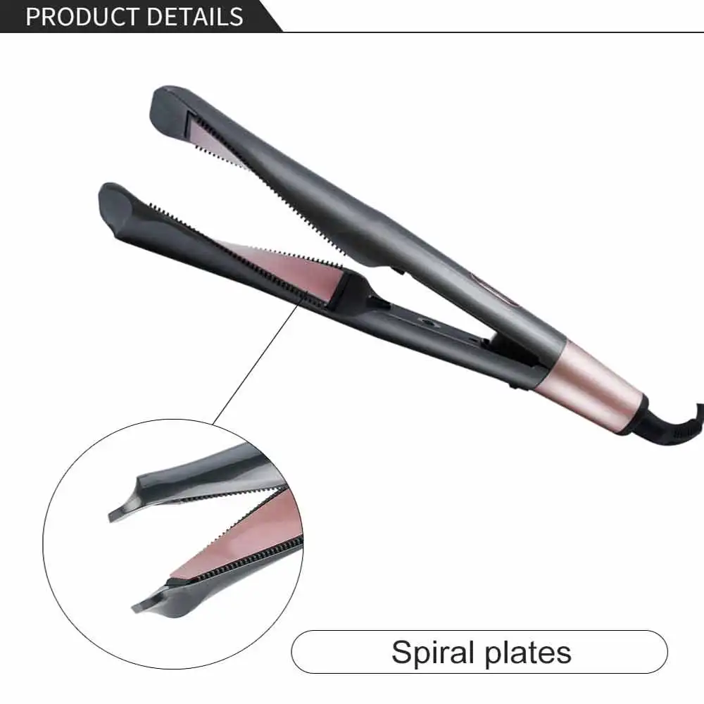 Hair Straightener and Curler, 2 in 1 Straightener and Curling Iron, Tourmaline Ceramic Twisted Flat Iron with LCD Display
Hair Straightener and Curler, 2 in 1 Straightener and Curling Iron, Tourmaline Ceramic Twisted Flat Iron with LCD Display