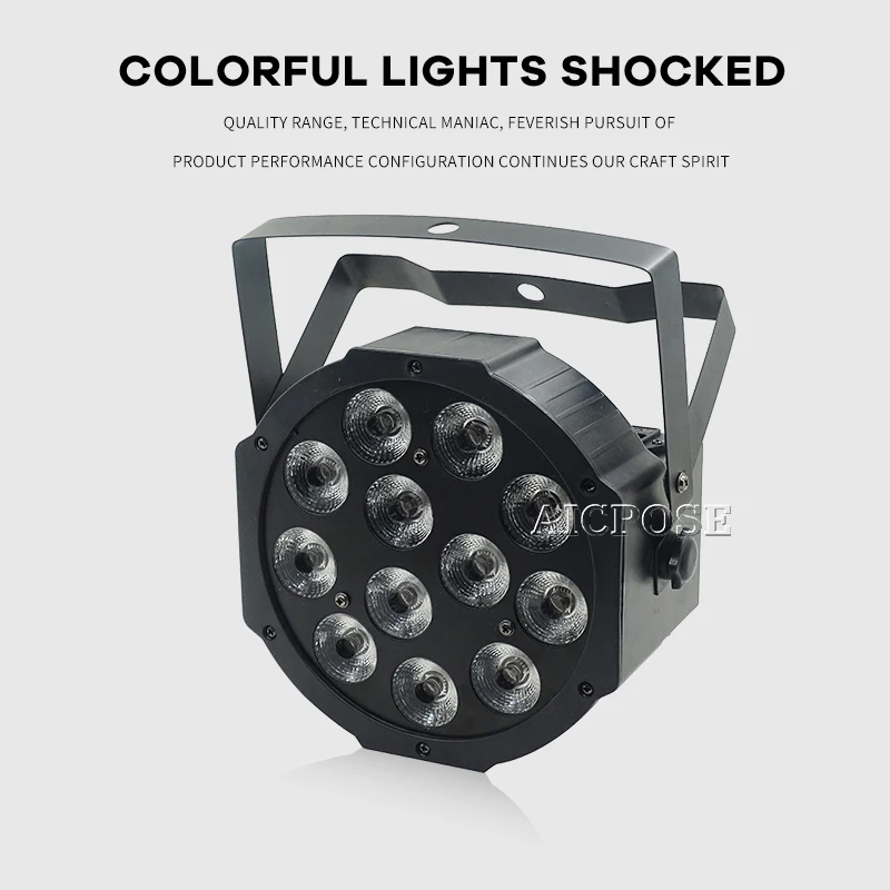 12x12 Вт 6 в 1 RGBWA UV Led Par Светильник s плоский с dmx512 контроль Точечный светильник DJ