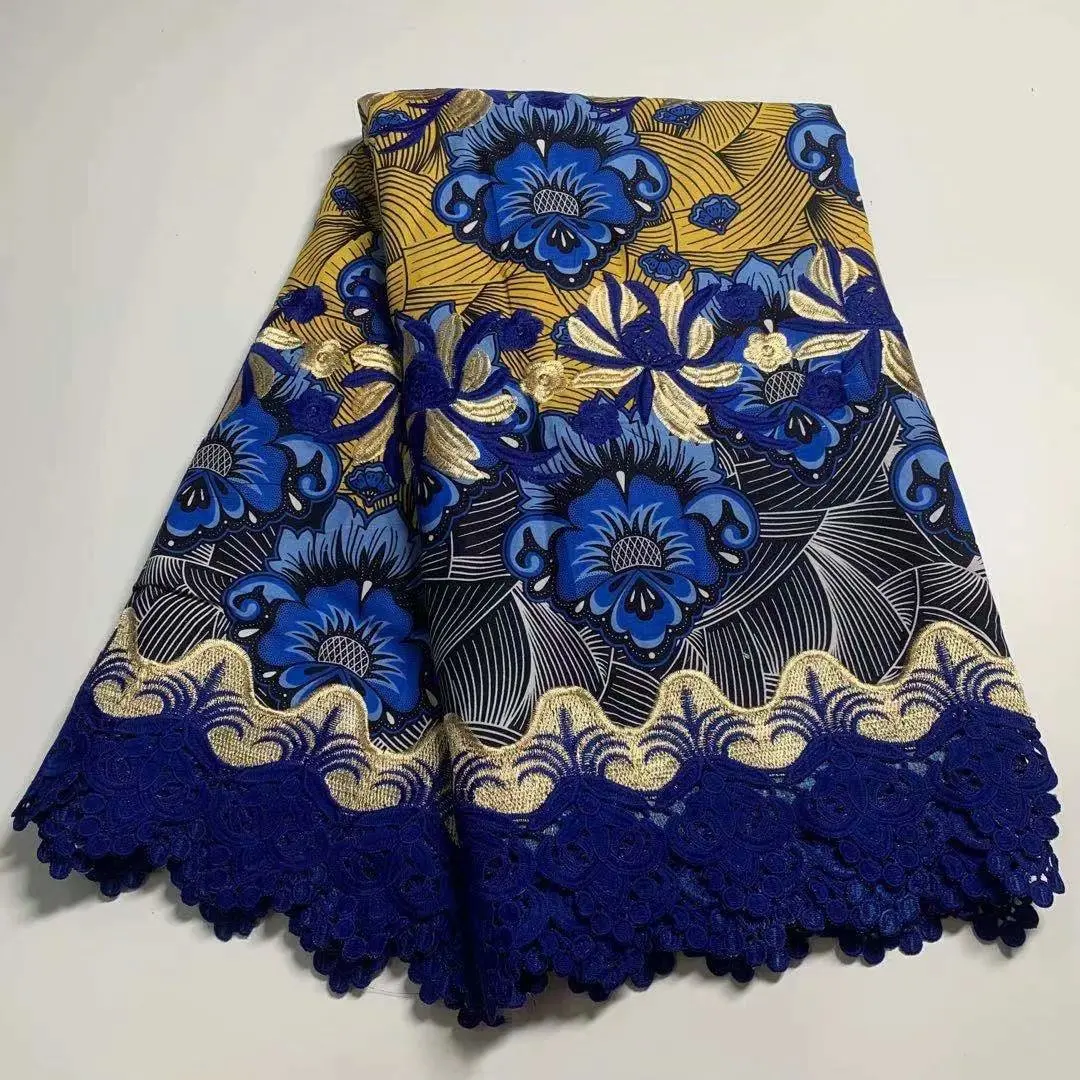 2020 Latest Ankara Wax Lace Fabric Cotton Embroideried Wax with Lace Materials High Quality Ghana African Fabric Wax Print Batik
2020 Latest Ankara Wax Lace Fabric Cotton Embroideried Wax with Lace Materials High Quality Ghana African Fabric Wax Print Batik