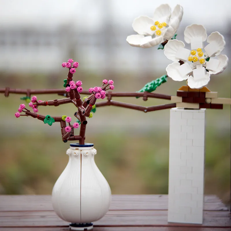 Moc Flower Peach Blossom Plant Model DIY Vase Building Blocks Brick Compatible with City Street View Gift Decorative Accessory
Moc Flower Peach Blossom Plant Model DIY Vase Building Blocks Brick Compatible with City Street View Gift Decorative Accessory