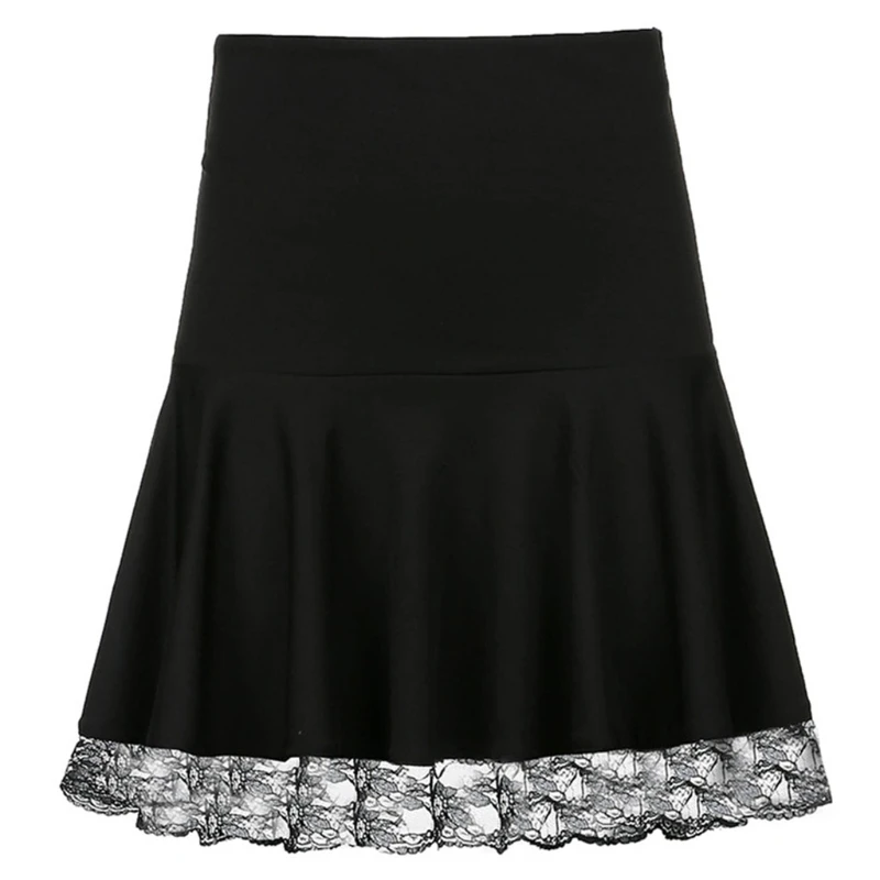 U90E Women Sexy High Waist Pleated Ruffles Lace Hem Mini Skirt Harajuku Gothic Punk Solid Color A-Line Casual Slim Streetwear
U90E Women Sexy High Waist Pleated Ruffles Lace Hem Mini Skirt Harajuku Gothic Punk Solid Color A-Line Casual Slim Streetwear