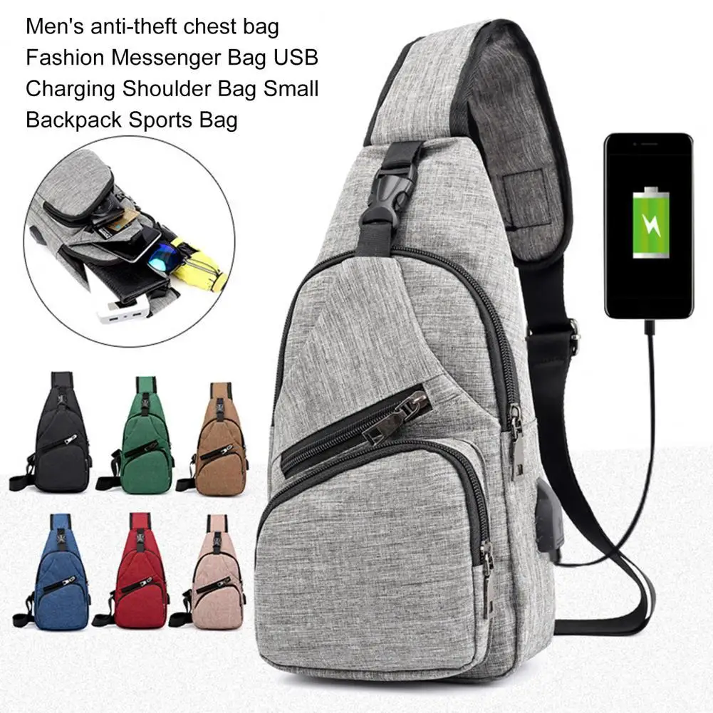 

Dual-use Universal Ultra Lightweight Chest Sling Daypack Oxford Cloth Chest Backpack Hands Free for Female