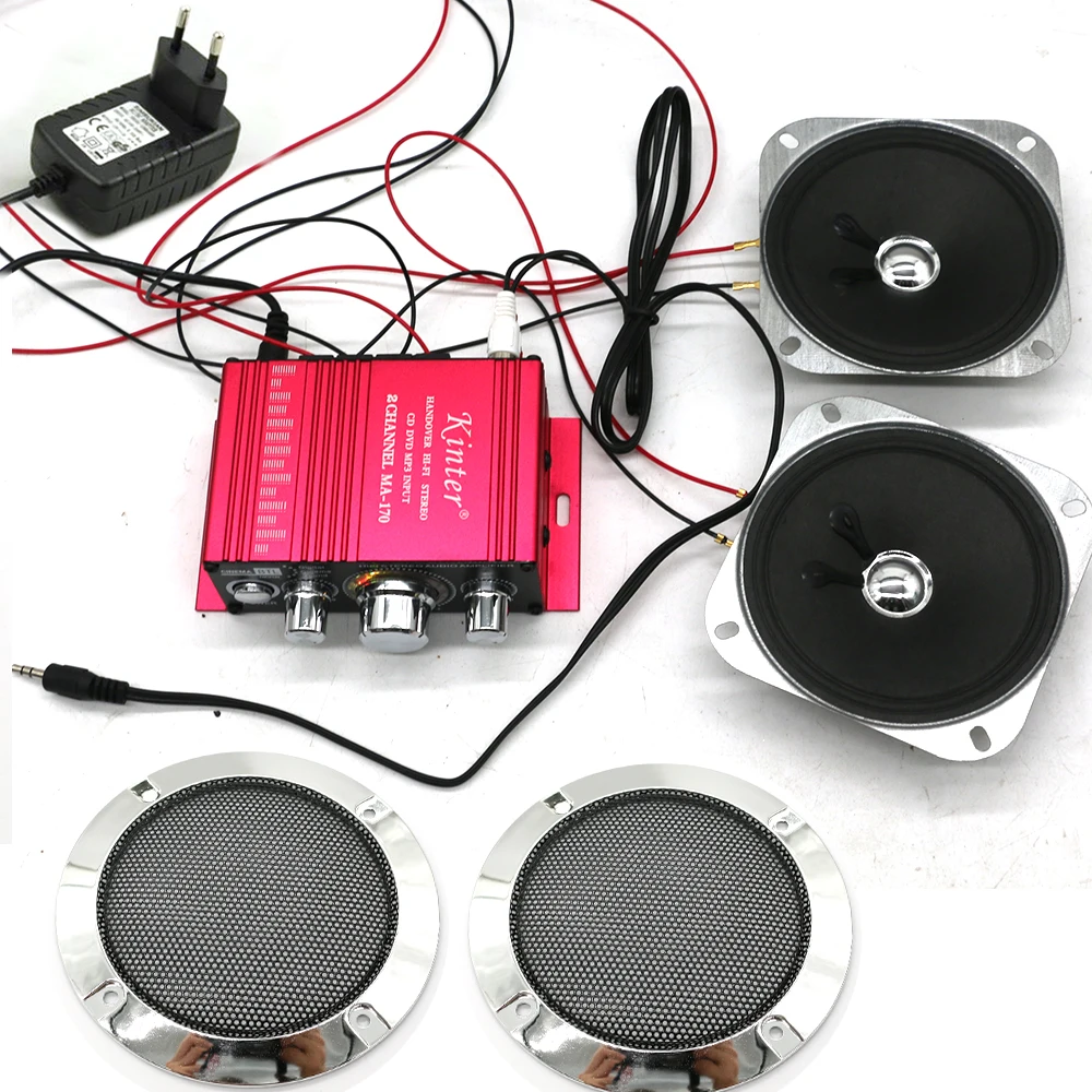 MA170 2-канальный аудио стерео усилитель аркадный комплект DIY 4-дюймовый динамик для
