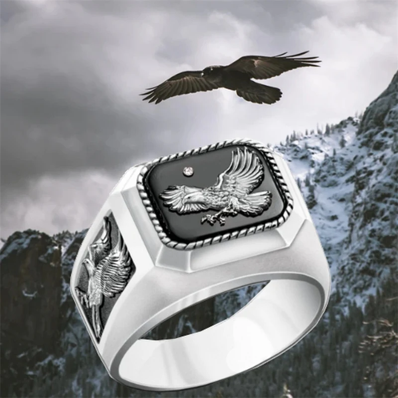 New style Fashionable Trend Locomotive Eagle Men's Ring Personality Punk Hip Hop Men's Jewelry Accessories Wholesale
New style Fashionable Trend Locomotive Eagle Men's Ring Personality Punk Hip Hop Men's Jewelry Accessories Wholesale