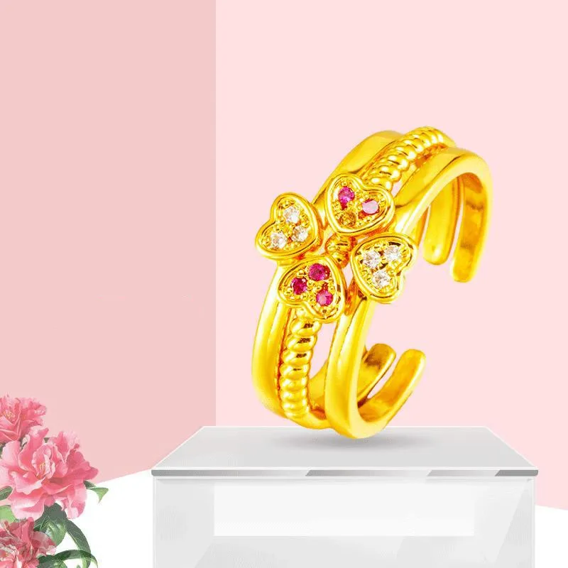 Rings for Women Heart Bowknot Rhinestone Women Gold Ring Set Clover 18K Gold Plated Brass Ring Party Wedding Engagement Jewelry
Rings for Women Heart Bowknot Rhinestone Women Gold Ring Set Clover 18K Gold Plated Brass Ring Party Wedding Engagement Jewelry