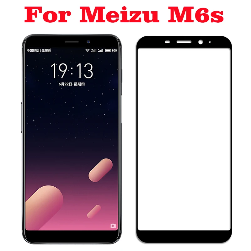 2 шт. полное покрытие закаленное стекло для Meizu M6s Защитная пленка экрана 9H