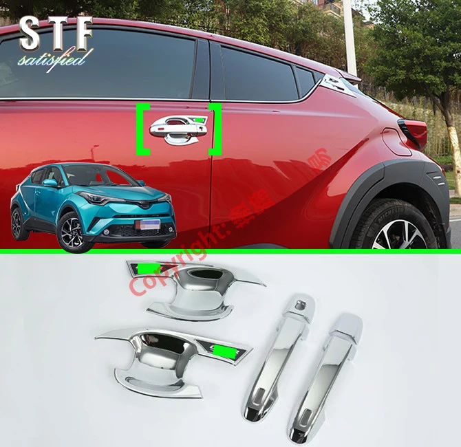ABS Chrome Car Decoration Door Handle Cover Trim Molding With Smart Hole & Door Bowl Trim For Toyota C-HR CHR 2017 2018 2019
ABS Chrome Car Decoration Door Handle Cover Trim Molding With Smart Hole & Door Bowl Trim For Toyota C-HR CHR 2017 2018 2019