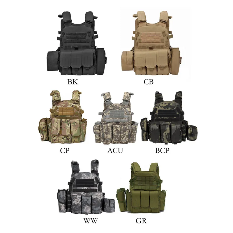

Outdoor CS Men 6094 Multicam Camo Tactical Vest Molle Airsoft Paintball Protective Combat Military Hunting Vest Accessories