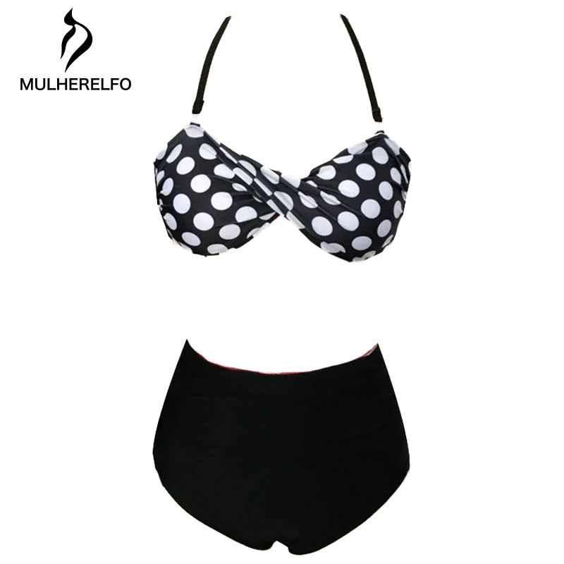 Sexy Swimwear Polka Dot Women Bikini Set Halter Cross Sunbathing 2-Piece Set Contrast Swimsuit Low Waist Swimwear Female Bikini 
Sexy Swimwear Polka Dot Women Bikini Set Halter Cross Sunbathing 2-Piece Set Contrast Swimsuit Low Waist Swimwear Female Bikini