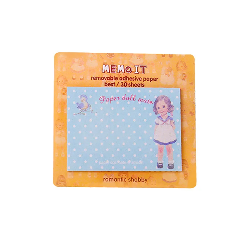 5pcs/set Cute Doll Mate Memo Pad Post Sticky Notes Adhesive Paper Cute Stationery Material Sticker School Supplies 30 Sheets
5pcs/set Cute Doll Mate Memo Pad Post Sticky Notes Adhesive Paper Cute Stationery Material Sticker School Supplies 30 Sheets