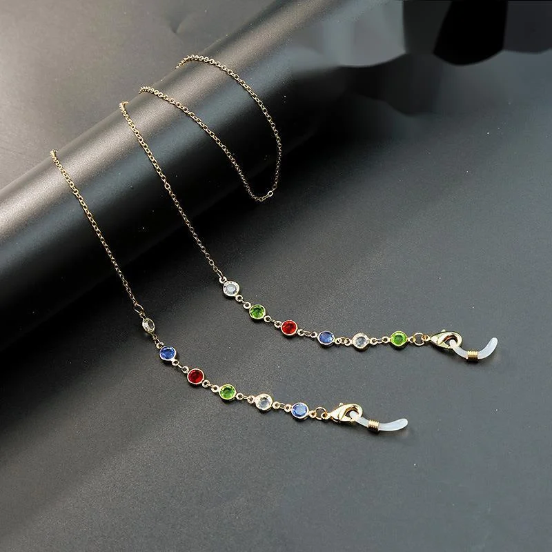 Fashion Sunglasses Chain For Women Colorful Crystal Pendant Mask Glasses Chains Anti-Drop Lanyard Necklace Eyeglasses Jewelry
Fashion Sunglasses Chain For Women Colorful Crystal Pendant Mask Glasses Chains Anti-Drop Lanyard Necklace Eyeglasses Jewelry