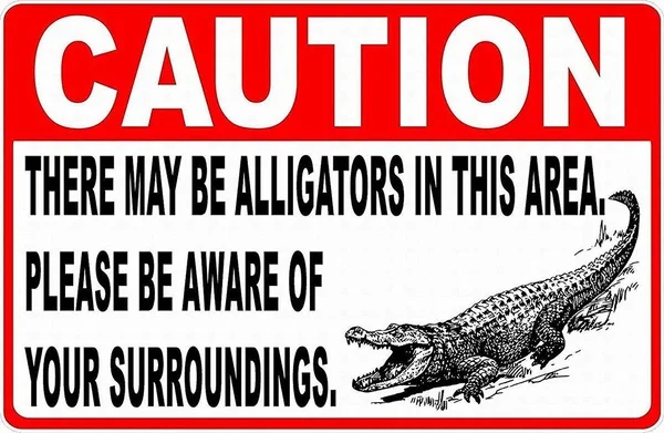 Caution Alligators Aware Of Surroundings Retro tin sign nostalgic ornament metal poster garage art deco bar cafe shop
Caution Alligators Aware Of Surroundings Retro tin sign nostalgic ornament metal poster garage art deco bar cafe shop