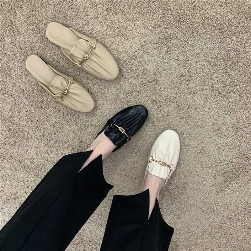 2021 Summer New Outdoor Flat Semi Slippers Women's Toe Cap French Joker Slippers for Women Flat Mules Women
2021 Summer New Outdoor Flat Semi Slippers Women's Toe Cap French Joker Slippers for Women Flat Mules Women