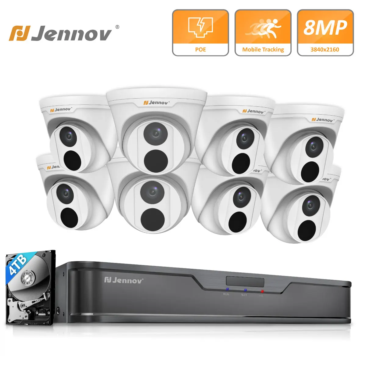 4K 8MP Ultra HD POE Security IP Camera System Outdoor 8CH NVR AI Human Body Detection Smart IR Night Visio CCTV Surveillance Kit
4K 8MP Ultra HD POE Security IP Camera System Outdoor 8CH NVR AI Human Body Detection Smart IR Night Visio CCTV Surveillance Kit