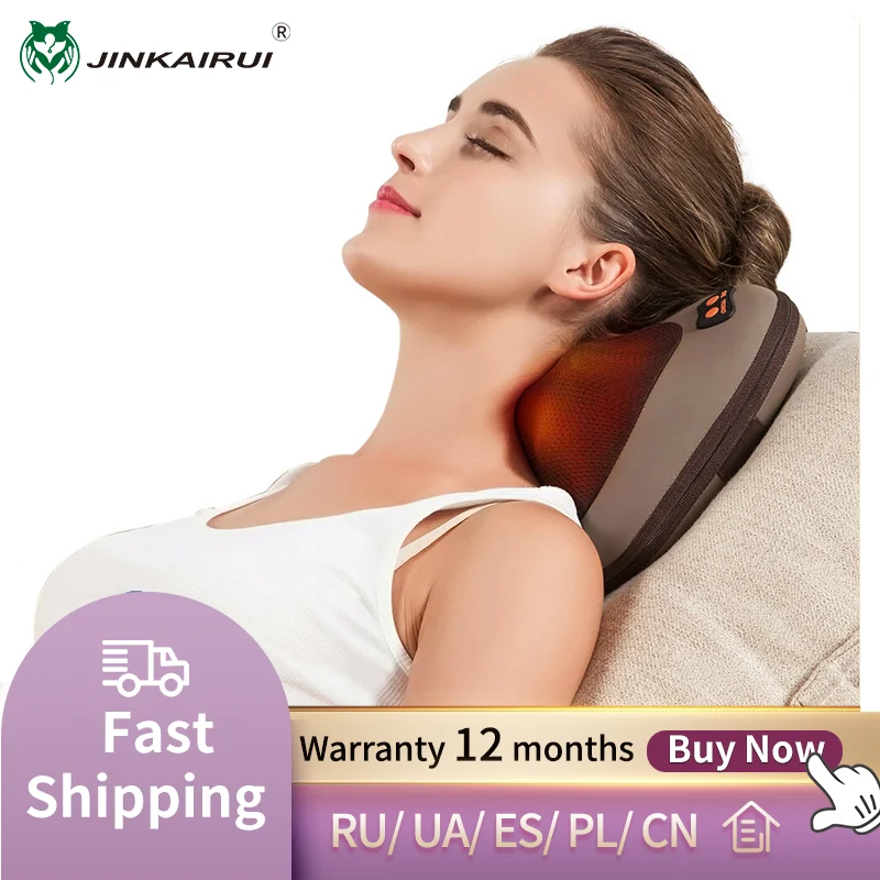 JinKaiRui Vibrating Kneading Neck Body Massager Hammer Pillow Infrared Shiatsu Electric Shoulder Back Massager Massage Car/Home
JinKaiRui Vibrating Kneading Neck Body Massager Hammer Pillow Infrared Shiatsu Electric Shoulder Back Massager Massage Car/Home