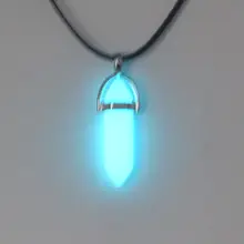 Fashion, energy, fire & Blue Light Pendant Necklace, shining at night, men and women jewelry gift wholesale