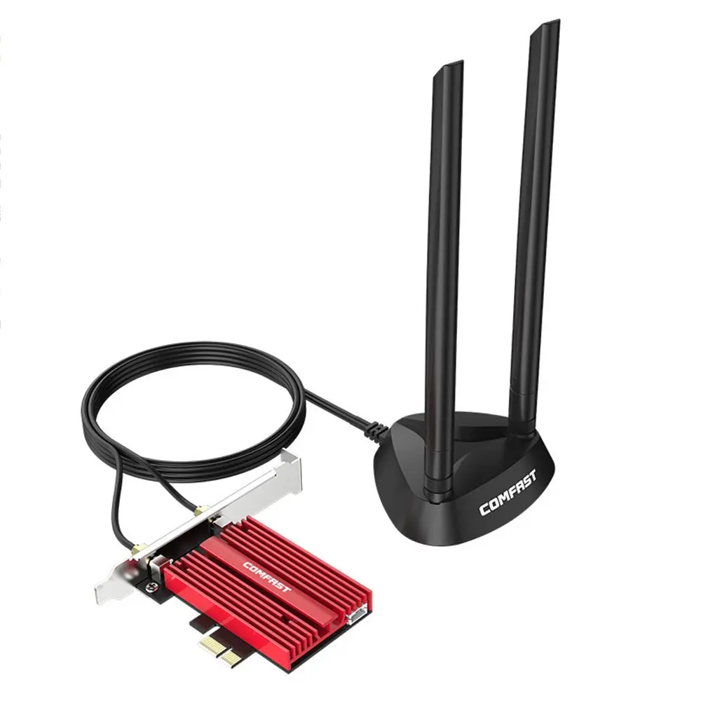 

Dual Band 2400Mbps Wifi 6 PCI-E 1X Wireless Adapter 2.4G/5Ghz 802.11ac/ax Wireless 5.1 For Win10 CF-AX200 Plus Network Card