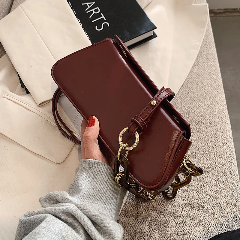 Thick Chain PU Leather Shoulder Crossbody Bags For Women 2021 Small Handbags And Purses Female Travel Luxury Trending Purses
Thick Chain PU Leather Shoulder Crossbody Bags For Women 2021 Small Handbags And Purses Female Travel Luxury Trending Purses