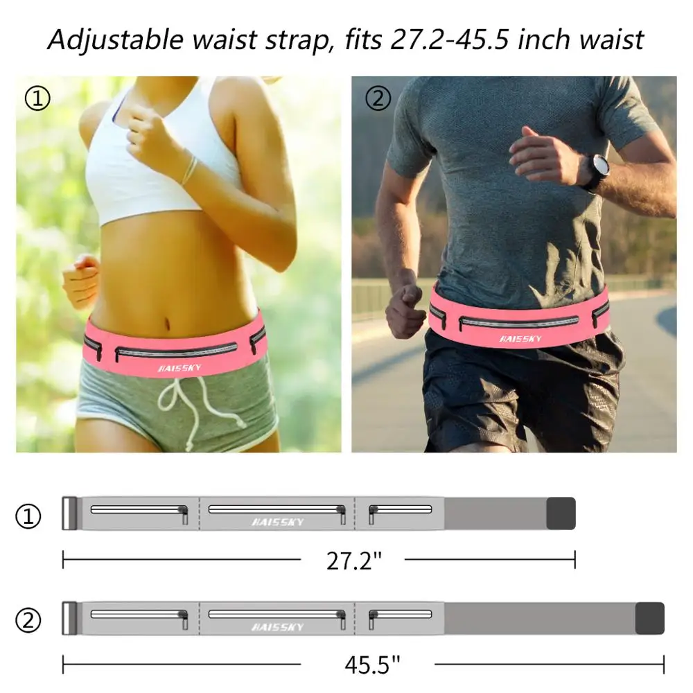 

HAISSKY 1971 Sports Running Waist Bag Men's Women's Belt Pack For Phone Trail Run Jogging Gym Bag Fitness Pack