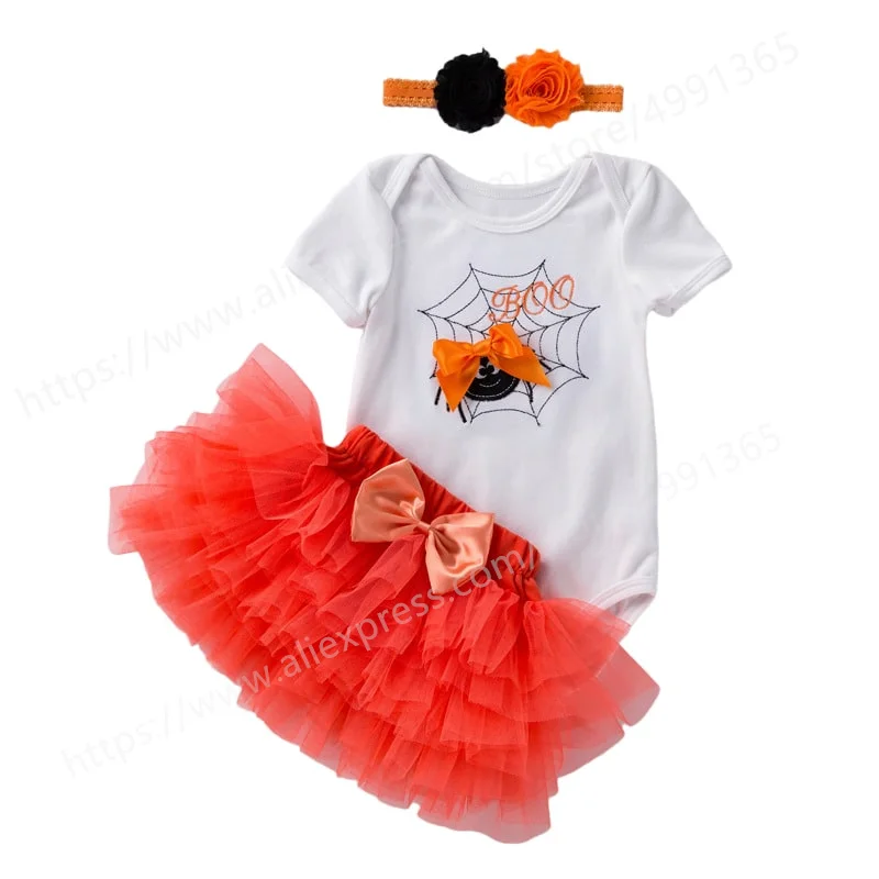 Baby Girl First Halloween Romper Bodysuits Bow Tutu Skirt Dress with Headband Halloween Cosplay Carnival Costume
Baby Girl First Halloween Romper Bodysuits Bow Tutu Skirt Dress with Headband Halloween Cosplay Carnival Costume