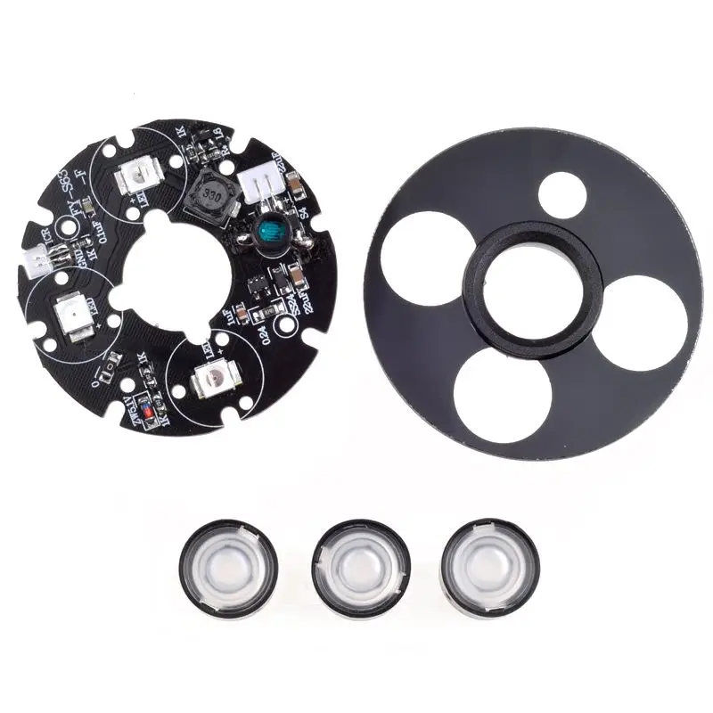3 array IR led Spot Light Infrared 3x IR LED board for CCTV cameras night vision (53mm diameter)
3 array IR led Spot Light Infrared 3x IR LED board for CCTV cameras night vision (53mm diameter)