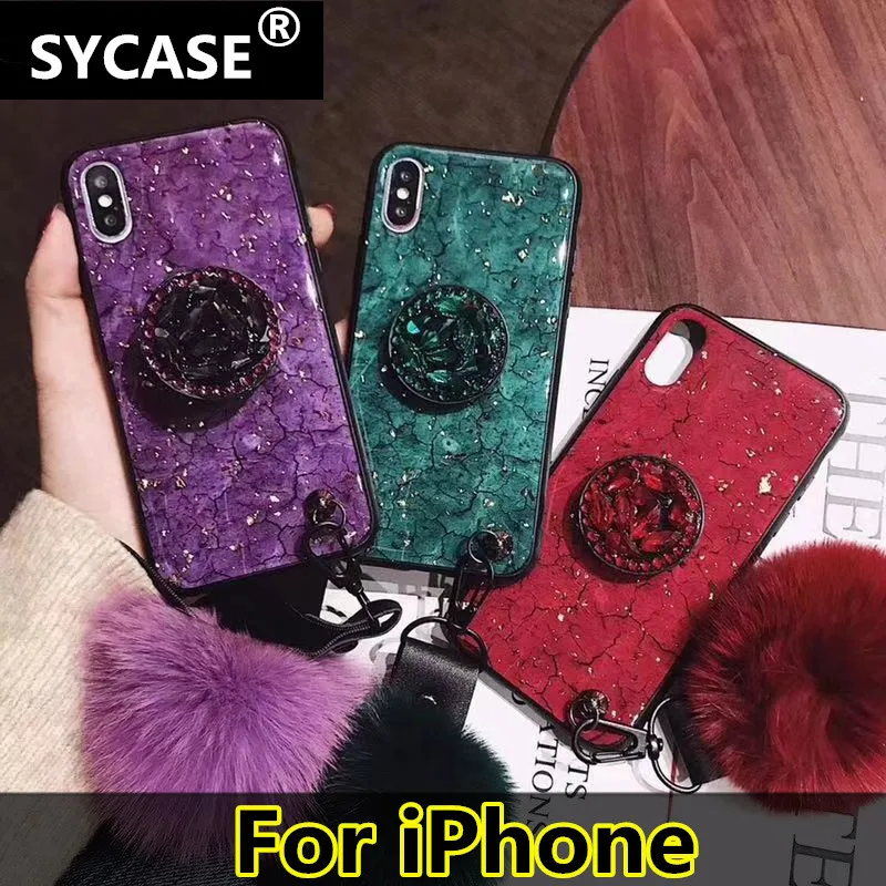 SY чехол Роскошный эпоксидный зеленый фиолетовый для телефона iPhone 5 5S SE 6 6S 7 8 Plus XR X