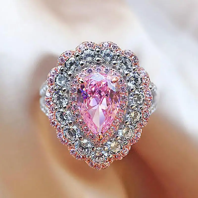 2021 Trend Luxury 925 Sterling Silver Pink Quartz Crystal High Carbon Diamond Wedding Engagement Rings Party Cocktail Jewelry
2021 Trend Luxury 925 Sterling Silver Pink Quartz Crystal High Carbon Diamond Wedding Engagement Rings Party Cocktail Jewelry