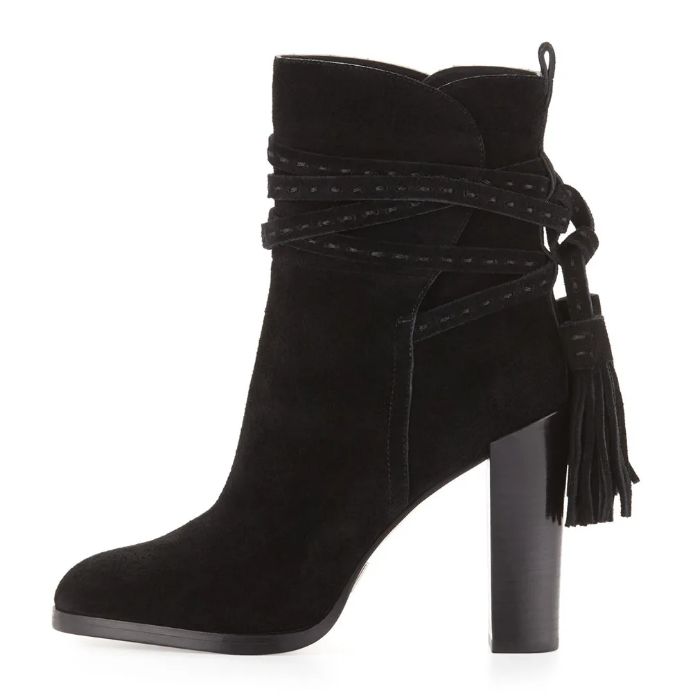 Aiyoway Fashion Women Fringed Ankle Boots Square High Heels Ladies Tassel Lace Up Design Female Party Shoes Big Size
Aiyoway Fashion Women Fringed Ankle Boots Square High Heels Ladies Tassel Lace Up Design Female Party Shoes Big Size