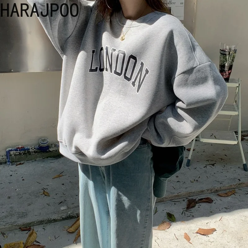Sweatshirts Women Harajpoo Letter Print Plus Velvet Autumn Lazy Clothes Ins Simplee 2021 New Korean Loose Thin Long Sleeve Tops
Sweatshirts Women Harajpoo Letter Print Plus Velvet Autumn Lazy Clothes Ins Simplee 2021 New Korean Loose Thin Long Sleeve Tops