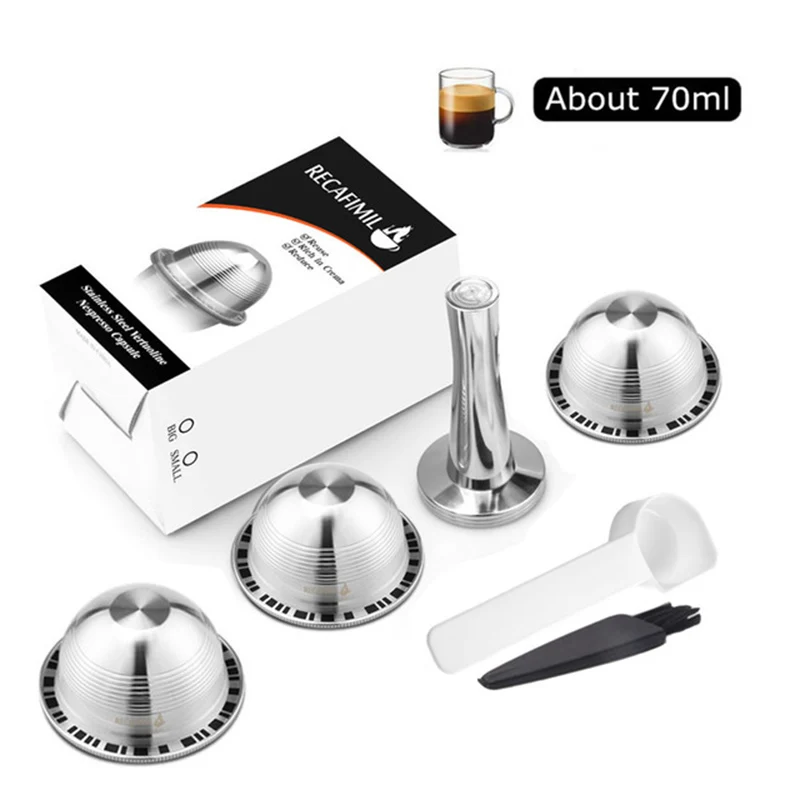 Многоразовая кофейная капсула 230 мл для Nespresso Vertuoline & Delonghi, многоразовый фильтр для кофе из нержавеющей стали с вспенивателем молока
Многоразовая кофейная капсула 230 мл для Nespresso Vertuoline & Delonghi, многоразовый фильтр для кофе из нержавеющей стали с вспенивателем молока