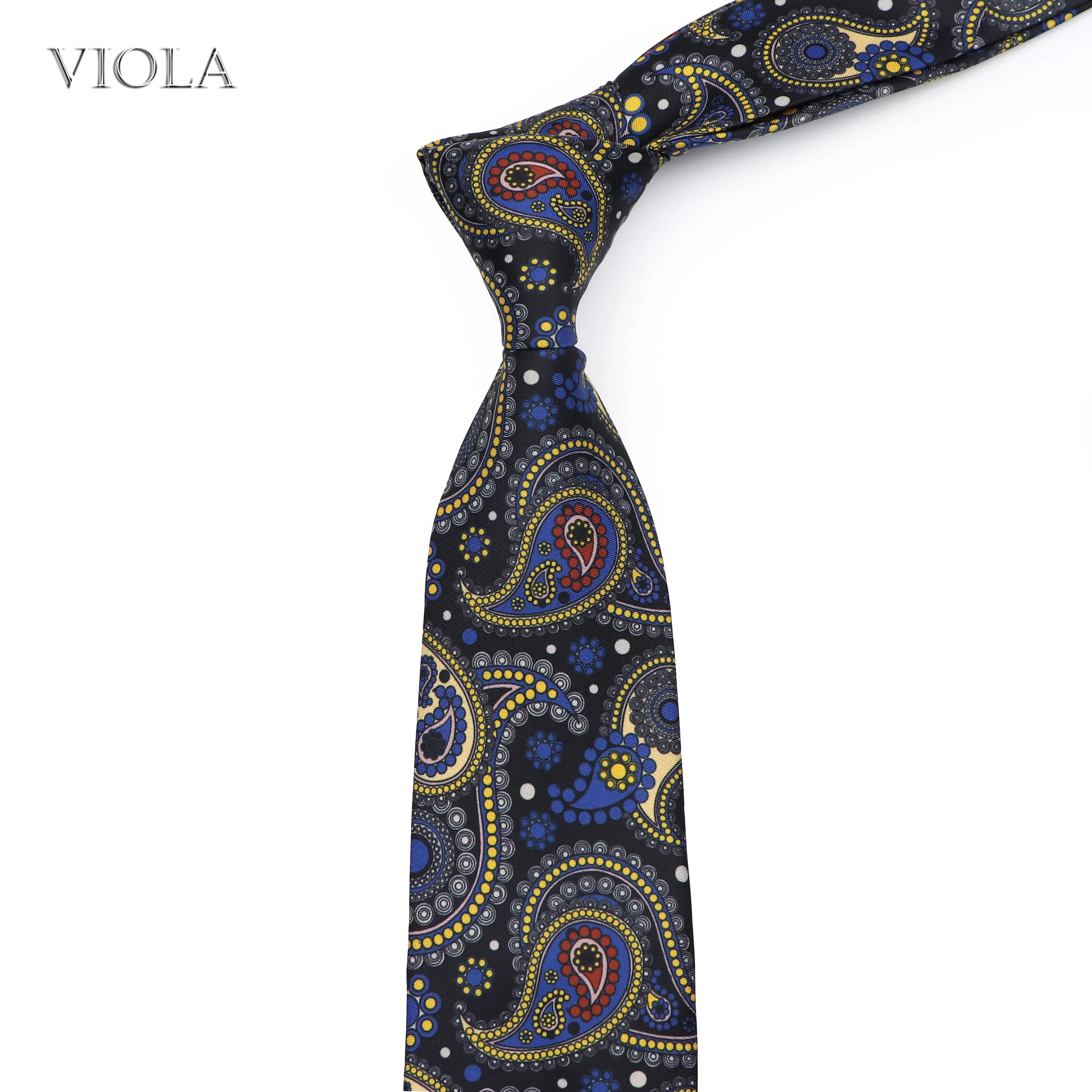 Silk Touch Vintage Polyester Tie Print 7cm Luxury Floral Necktie Plaid Dot Paisley Cravat Banquet Suit Tuxedo Gift For Men Daily |