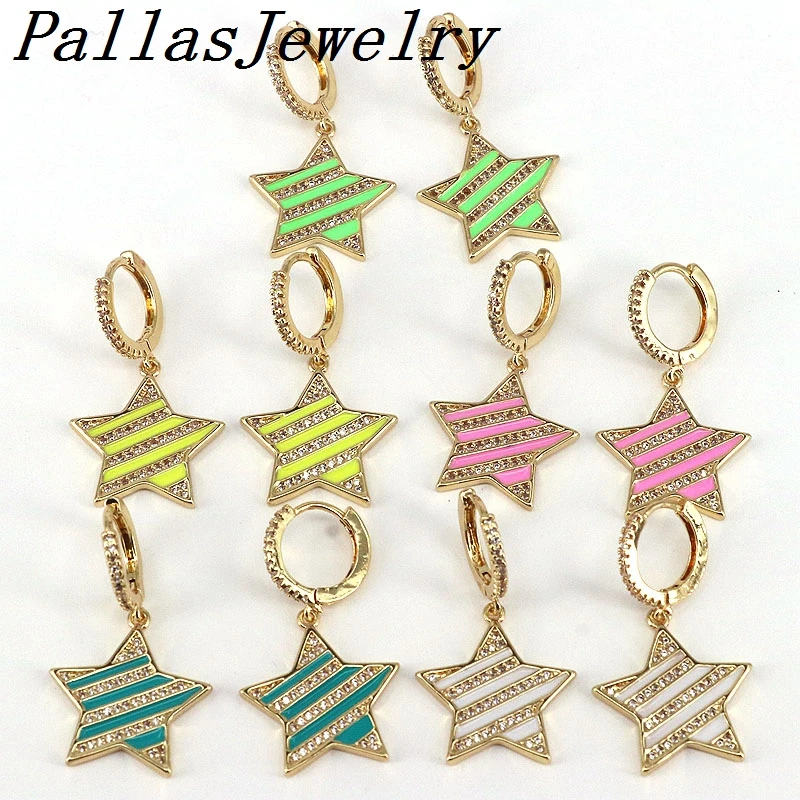 5 Pairs, New Design Colorful Enamel Star Earrings 2021 Gold Vintage Simple Star Dangle Earrings For Women Girls Fashion Jewelry
5 Pairs, New Design Colorful Enamel Star Earrings 2021 Gold Vintage Simple Star Dangle Earrings For Women Girls Fashion Jewelry