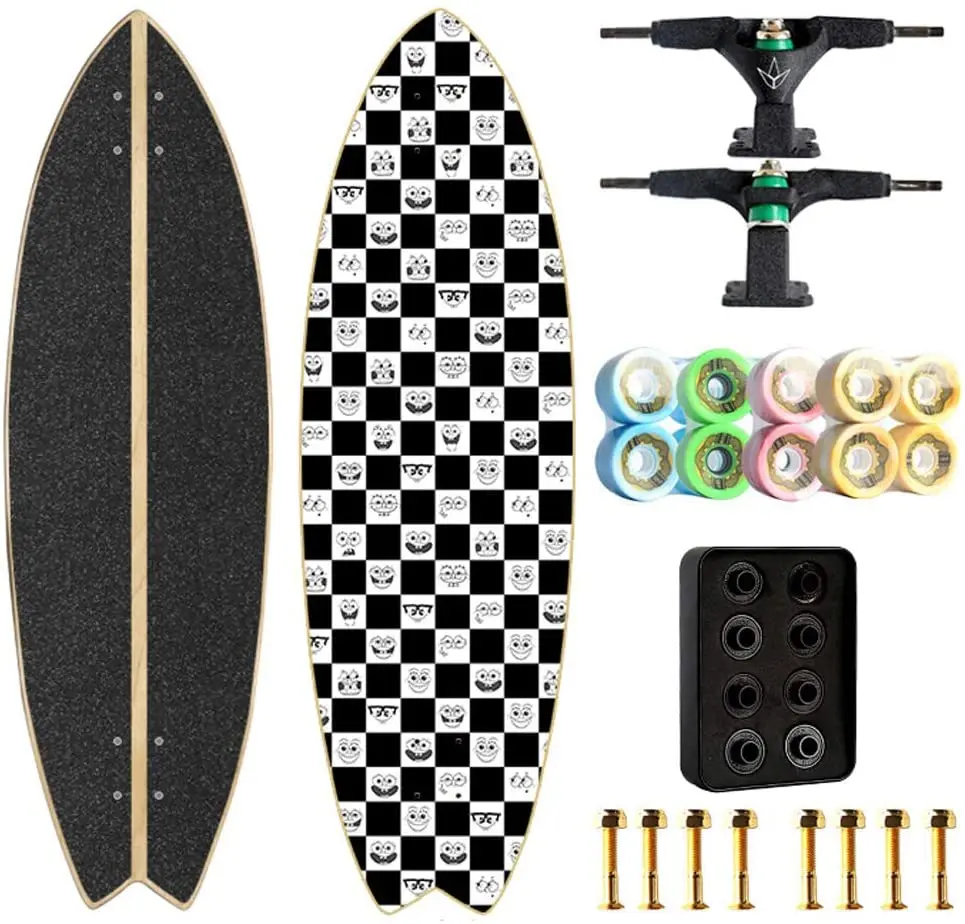 Скейтборд Land Surf 4,0, Кленовый Скейтборд длиной 35 дюймов, Молодежный городской дорожный скутер, лучший выбор для практики скейтбординга 
Скейтборд Land Surf 4,0, Кленовый Скейтборд длиной 35 дюймов, Молодежный городской дорожный скутер, лучший выбор для практики скейтбординга