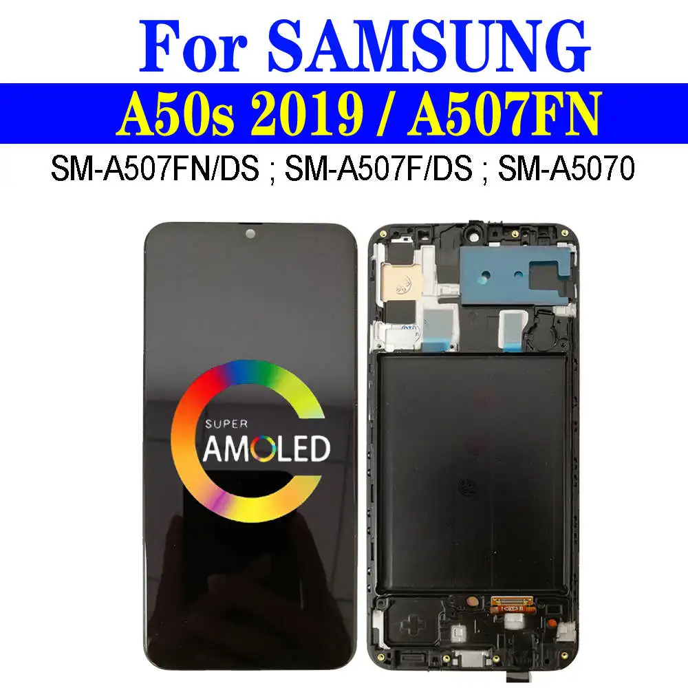 ЖК-дисплей с рамкой для Samsung Galaxy A50s 2019 дисплей SM-A507FN/DS A507F A507FN сменный