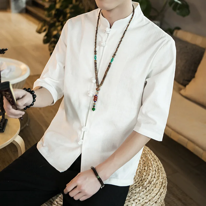 Chinese style cotton hemp large size shirt men's casual shirt long sleeve stand collar men's wear
Chinese style cotton hemp large size shirt men's casual shirt long sleeve stand collar men's wear