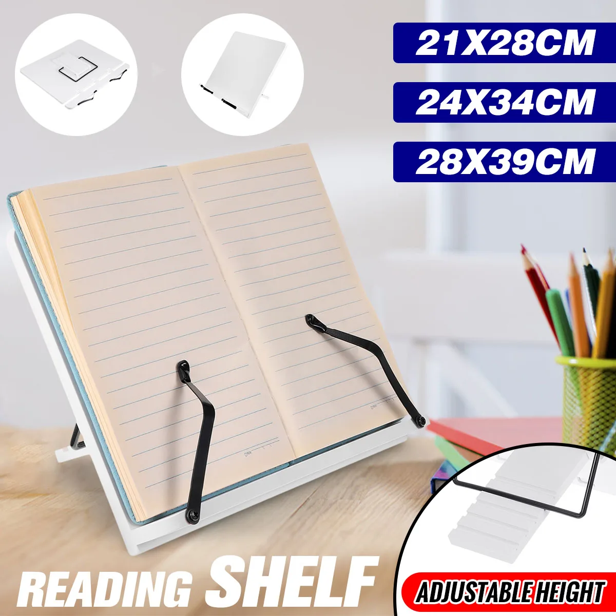 S/M/L Wood Board Portable Adjustable Computer Book Holder Tray and Page Paper Clips-Cookbook Reading Desk Sturdy Bookstand
S/M/L Wood Board Portable Adjustable Computer Book Holder Tray and Page Paper Clips-Cookbook Reading Desk Sturdy Bookstand