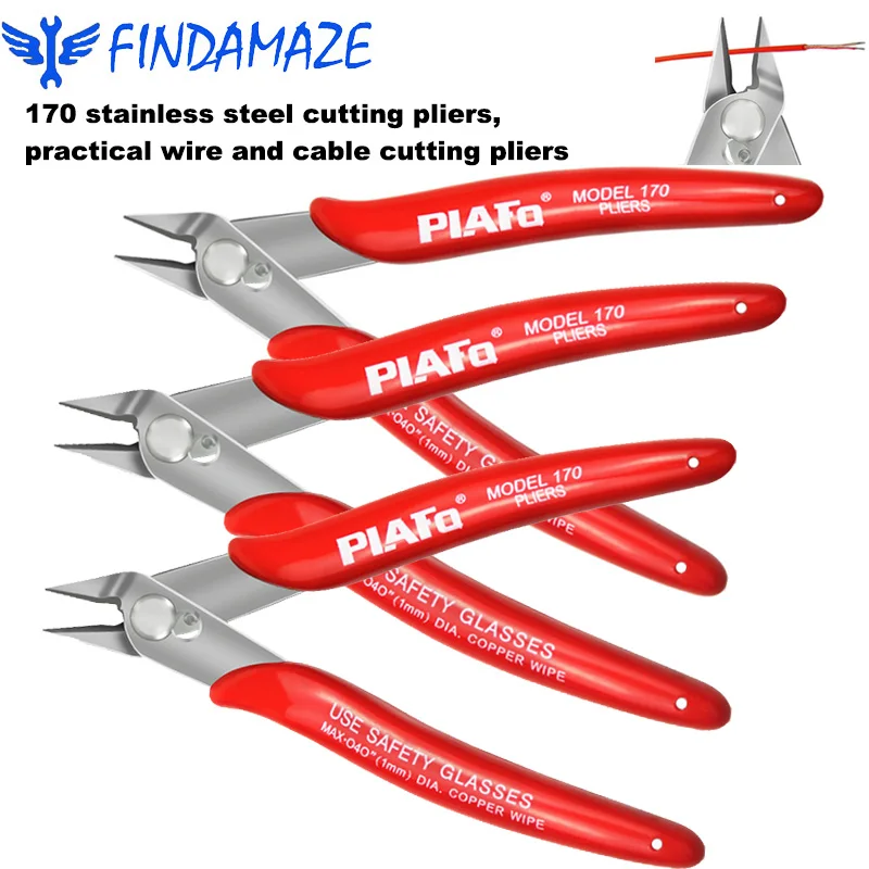 170 Stainless Steel Cutting Pliers Practical Wire and Cable Cutting Flat-nose Pliers DIY Trimmer Bevel Cutter Red hand tool
170 Stainless Steel Cutting Pliers Practical Wire and Cable Cutting Flat-nose Pliers DIY Trimmer Bevel Cutter Red hand tool