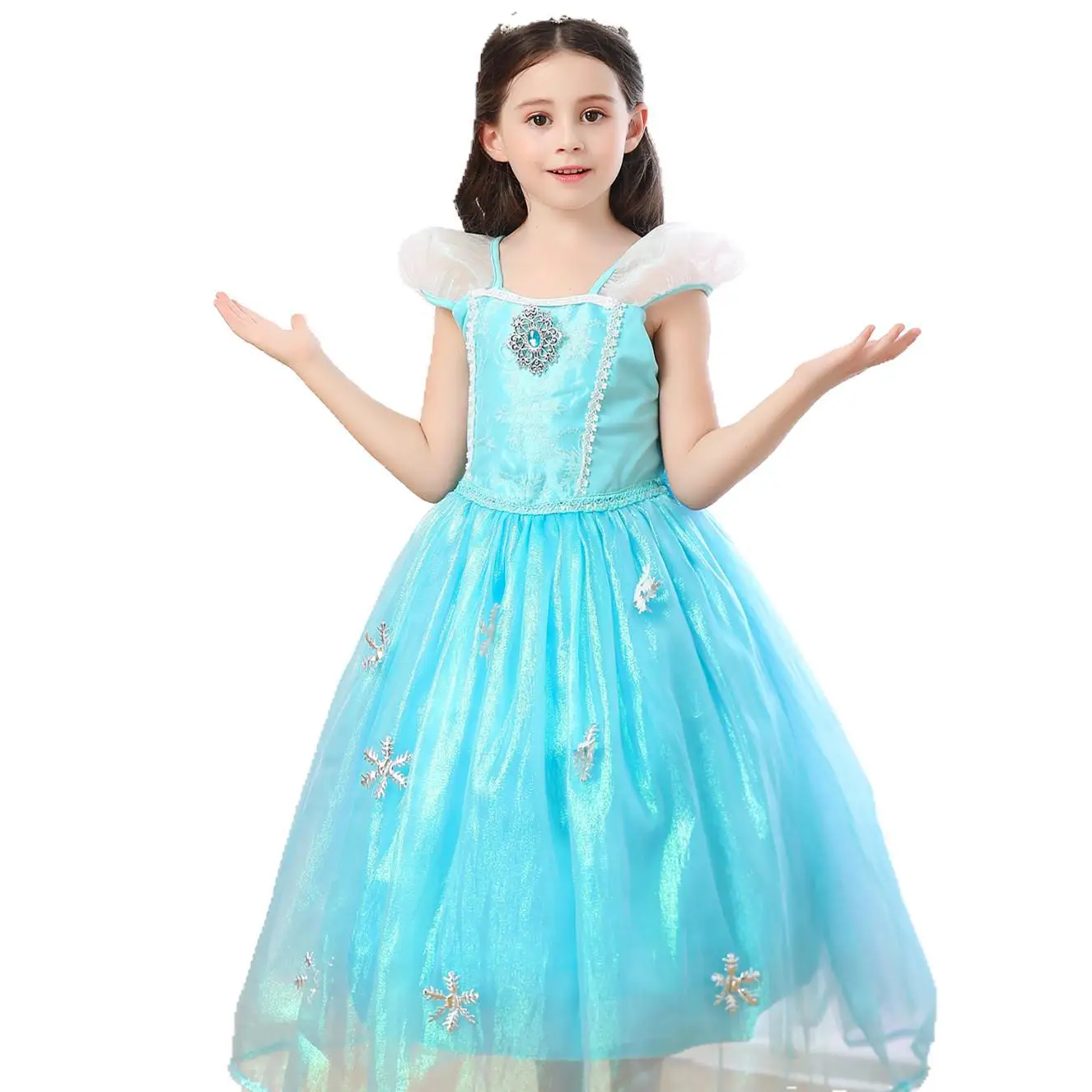 Snow Queen 2 girls Elsa and Anna princess dress 
Snow Queen 2 girls Elsa and Anna princess dress