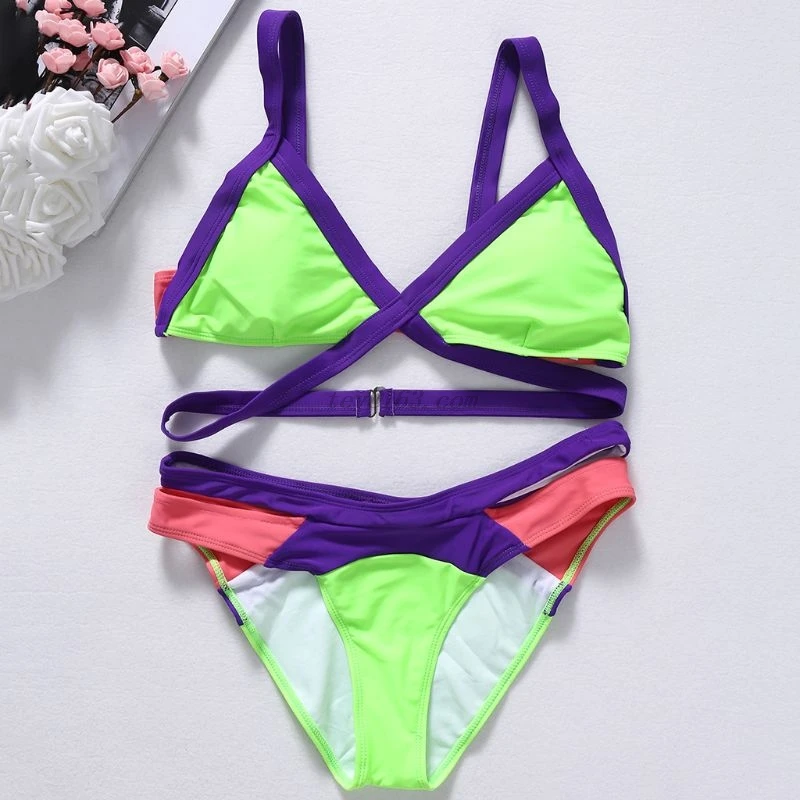 Womens Summer Colorful Bandage Swimsuit Bathing Suit Bikini Set Push Up Strap Bra Swimwear
Womens Summer Colorful Bandage Swimsuit Bathing Suit Bikini Set Push Up Strap Bra Swimwear