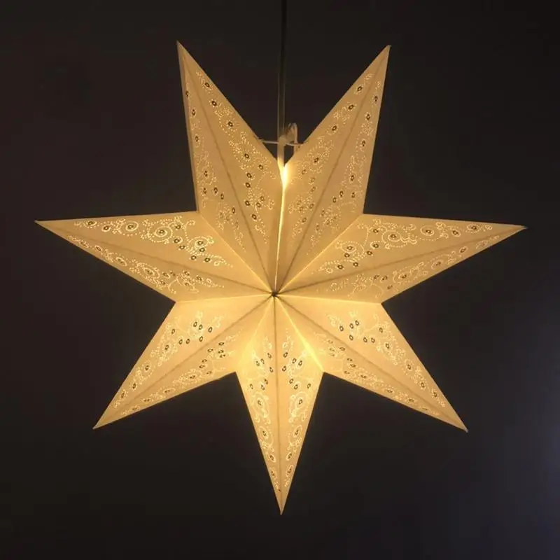 45cm Star Party Light Cover Home Bedroom Night Light Cover Garden Hanging Decoration Seven Point Paper Star Lampshade (White)
45cm Star Party Light Cover Home Bedroom Night Light Cover Garden Hanging Decoration Seven Point Paper Star Lampshade (White)