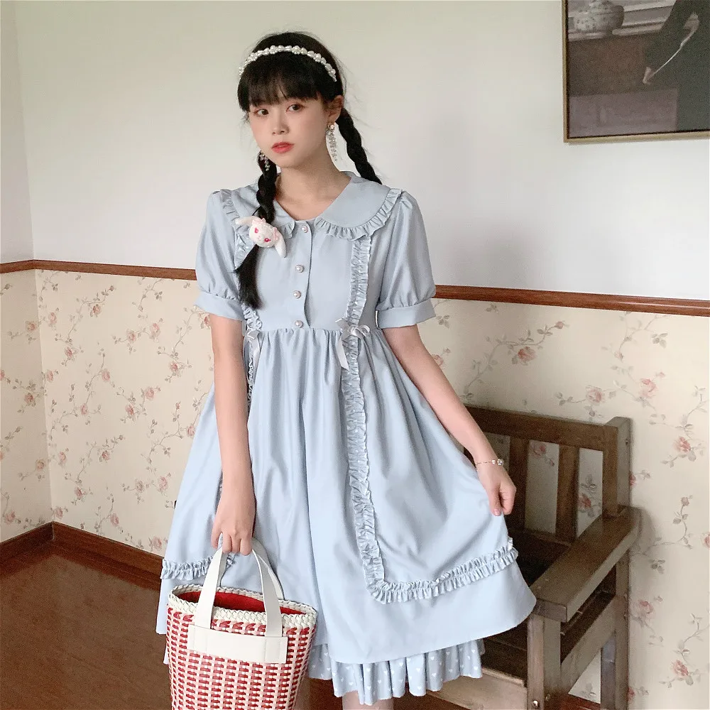 Sweet Lolita Dress Medieval Harajuku Female Daily Cute Dress Ulzzang Victorian Dress Kawaii Girl Princess Tea Party Loli Cos
Sweet Lolita Dress Medieval Harajuku Female Daily Cute Dress Ulzzang Victorian Dress Kawaii Girl Princess Tea Party Loli Cos