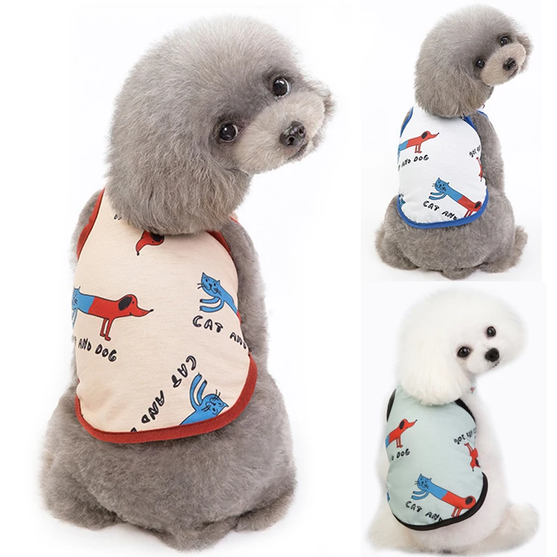 Dog Clothes for Small Dogs Cute Printed summer Pets tshirt Puppy Dog Clothes Pet Cat Vest Cotton Sleeveless Apparel Costumes
Dog Clothes for Small Dogs Cute Printed summer Pets tshirt Puppy Dog Clothes Pet Cat Vest Cotton Sleeveless Apparel Costumes