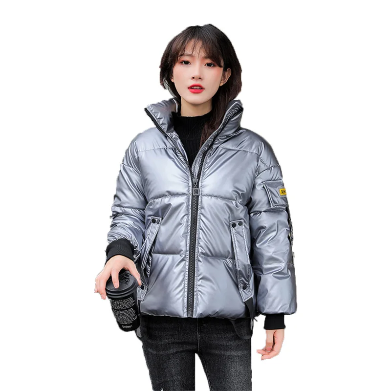 Down Cotton Coat Women 2021 New Fashion Glossy Keep Warm Parkas Green Black Blue Short Tops Korean Thicken Cotton Jacket GH784
Down Cotton Coat Women 2021 New Fashion Glossy Keep Warm Parkas Green Black Blue Short Tops Korean Thicken Cotton Jacket GH784