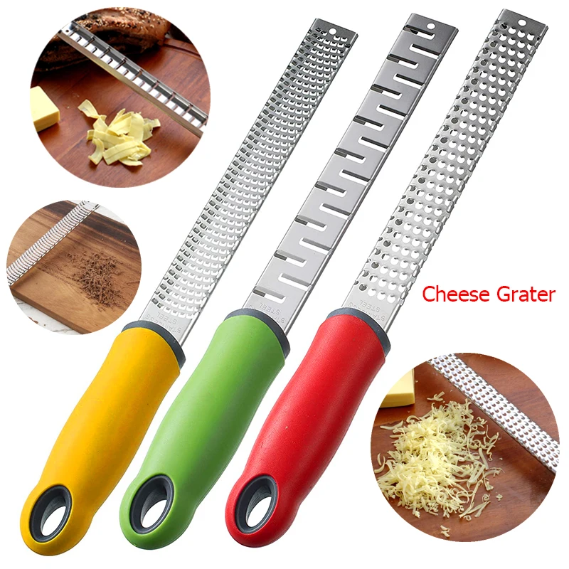 

1Pcs Lemon Slicer Multifunctional 304 Stainless Steel Cheese Gouging Cheese Graters Random Color Non-slip Handle Tooth Shapes