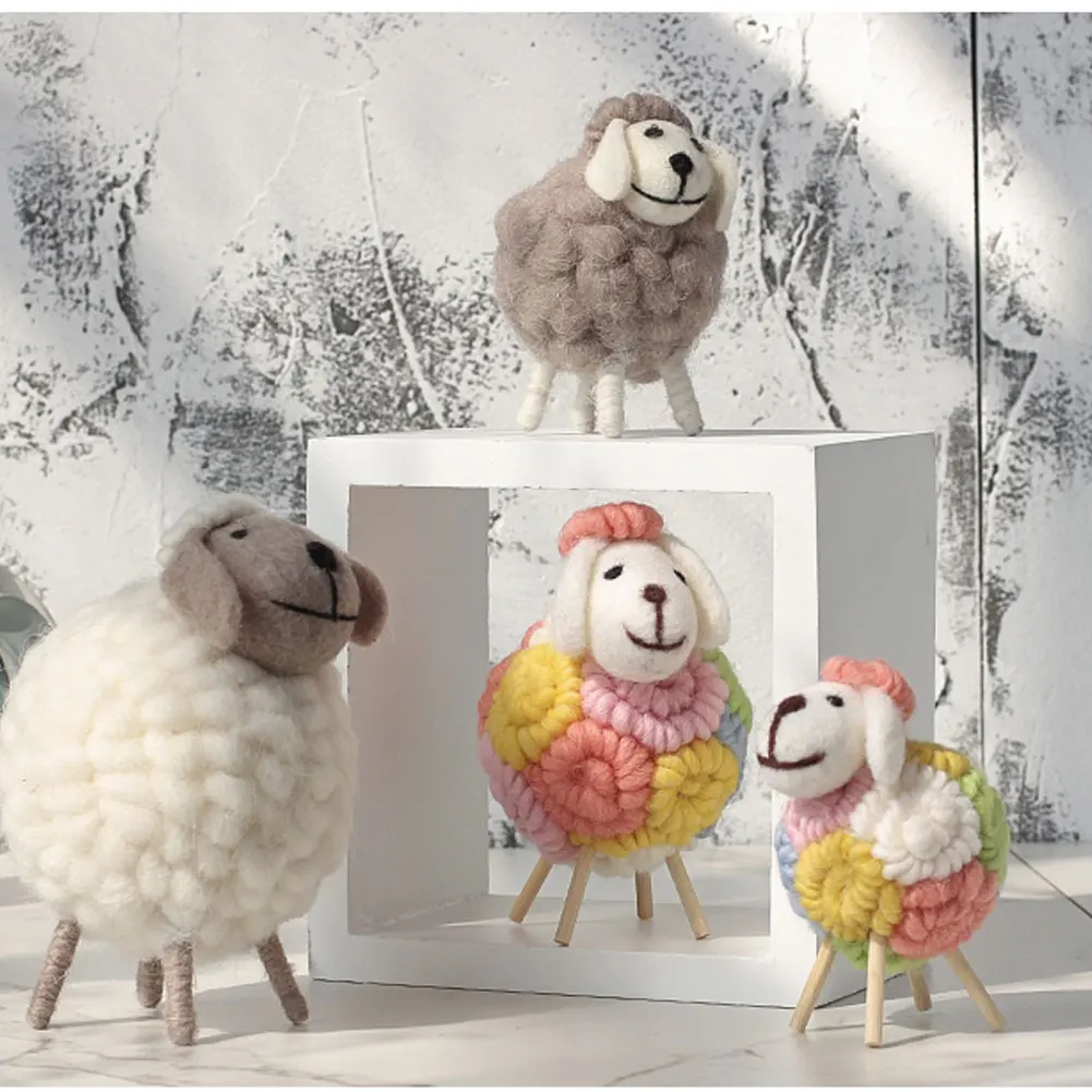 Handmade Wool Felt Filled Sheep Miniature Decoration Xmas Figurines Holiday Party Supplies Accessories For Christmas Tree
Handmade Wool Felt Filled Sheep Miniature Decoration Xmas Figurines Holiday Party Supplies Accessories For Christmas Tree