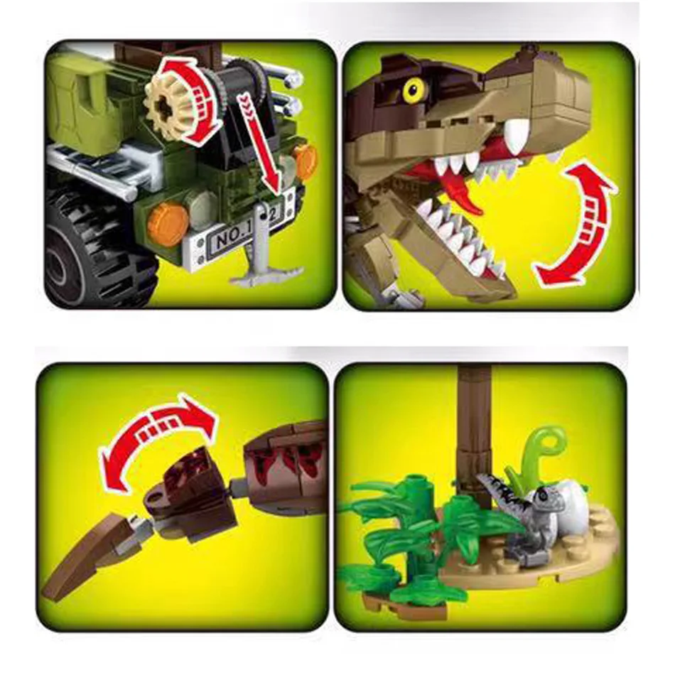 988pcs Jurassic T-Rex Catch Dilophosaurus Triceratops Building Blocks Dinosaur Figure World Bricks Educational Toys For Children
988pcs Jurassic T-Rex Catch Dilophosaurus Triceratops Building Blocks Dinosaur Figure World Bricks Educational Toys For Children