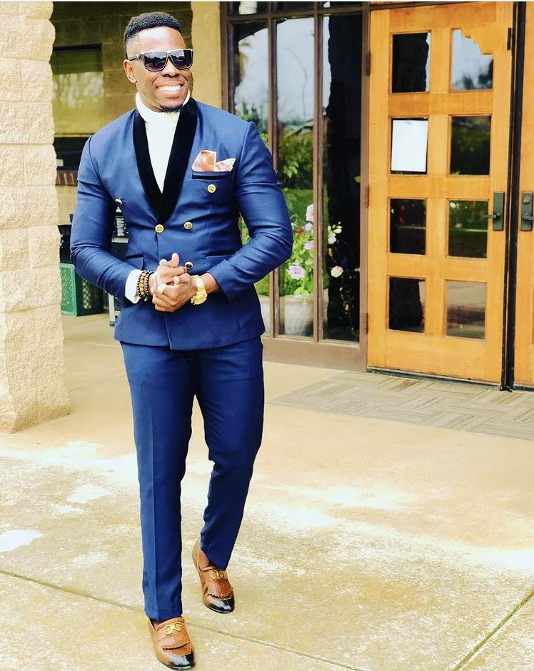 Double Breasted Blue Men Suits Groom Tuxedos Shawl Lapel Wedding Terno Masculino Slim Fit 2 Pieces (Jacket+Pants) Costume Homme
Double Breasted Blue Men Suits Groom Tuxedos Shawl Lapel Wedding Terno Masculino Slim Fit 2 Pieces (Jacket+Pants) Costume Homme