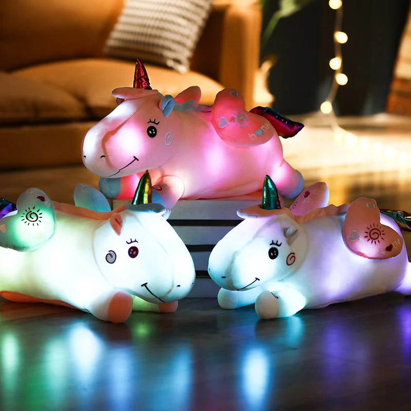 50CM Cute Glowing LED Night Light Unicorn Animal Plush Toys Lovely Luminous Pillow Stuffed Doll For Children Kids Brithday Gifts
50CM Cute Glowing LED Night Light Unicorn Animal Plush Toys Lovely Luminous Pillow Stuffed Doll For Children Kids Brithday Gifts