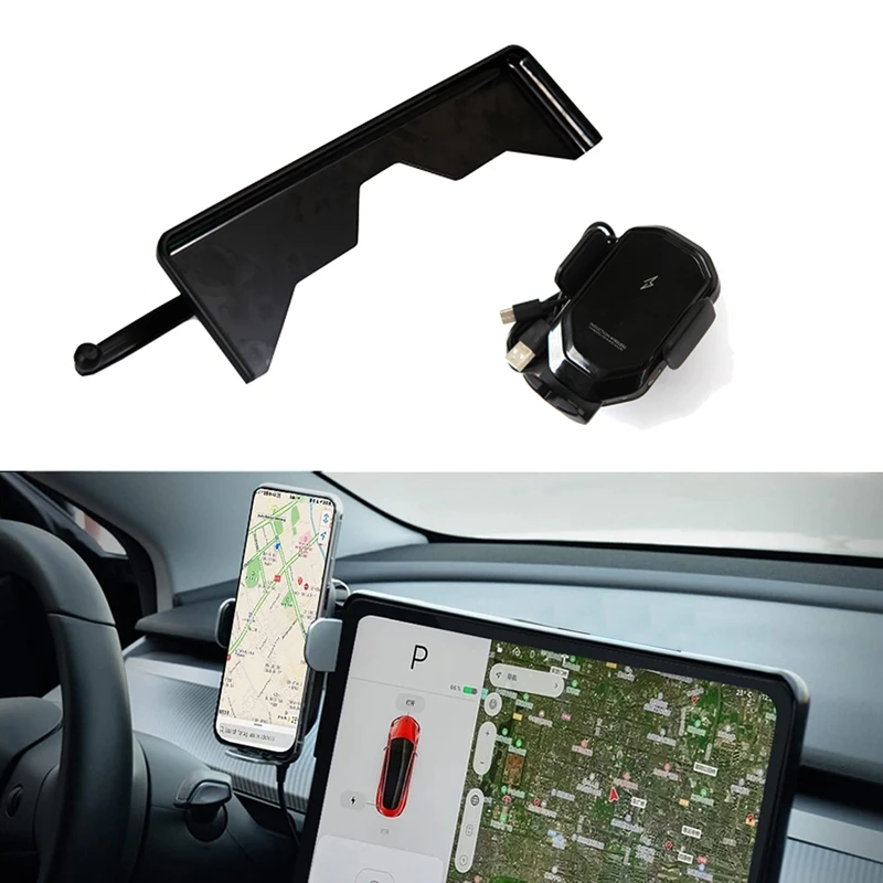 Car Phone Mount with 15W Qi Wireless Charger for Tesla Model 3 Model Y, Electric Locking Stable Cellphone Holder
Car Phone Mount with 15W Qi Wireless Charger for Tesla Model 3 Model Y, Electric Locking Stable Cellphone Holder