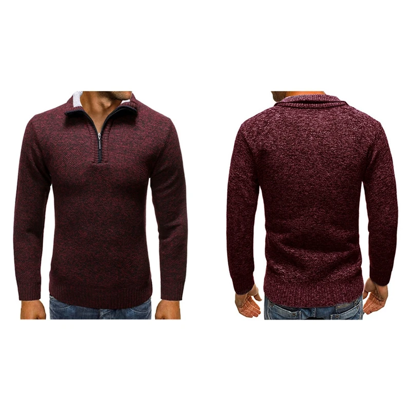 2x Men's Zipper Plus Velvet Padded Pullover Sweater Cardigan Stand Collar Sweater Coat Wine Red L & XL
2x Men's Zipper Plus Velvet Padded Pullover Sweater Cardigan Stand Collar Sweater Coat Wine Red L & XL